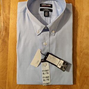 NWT Kirkland Signature Non-Iron Traditional Fit Dress Shirt Two Sizes